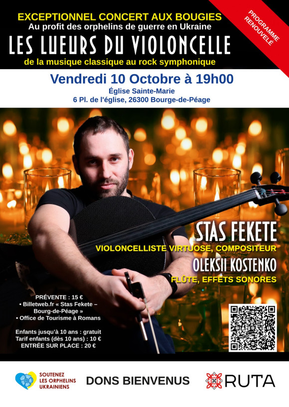 EXCEPTIONNEL CONCERT AUX BOUGIES Les 3 vies du violoncelle de Stas Fekete 