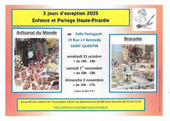 3 JOURS D'EXCEPTION 2025 ENFANCE ET PARTAGE HAUTE-PICARDIE
