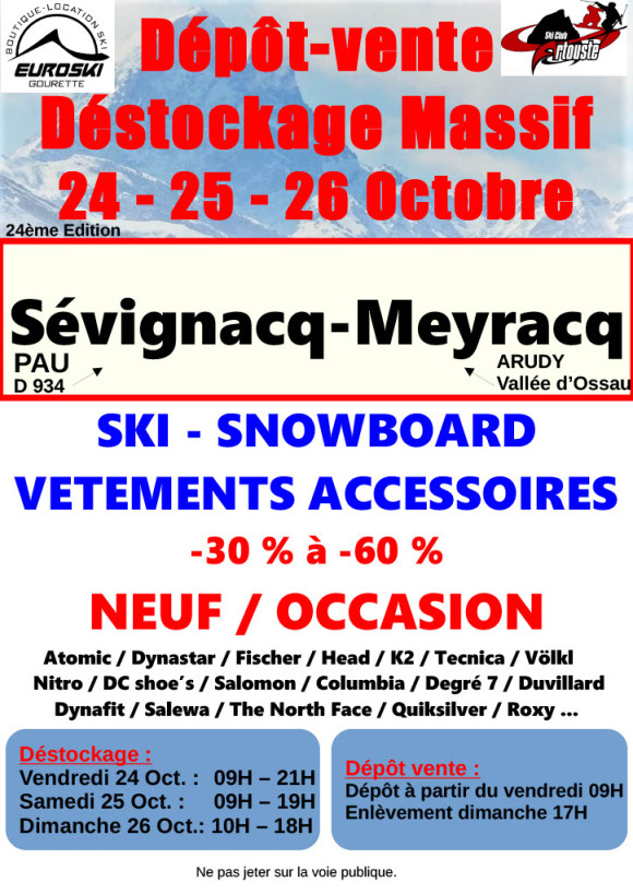 Dépôt Vente - Déstockage Ski Snow Vêtements Accessoires