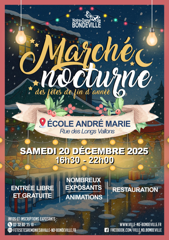 Marché Nocturne des Fêtes de Fin d’Année à Notre-Dame de Bondeville