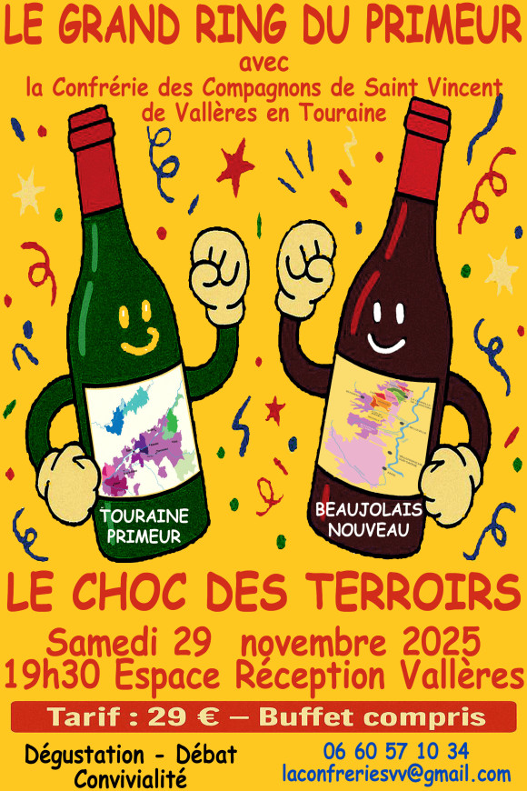 Soirée Touraine Primeur à Vallères (20min de Tours)