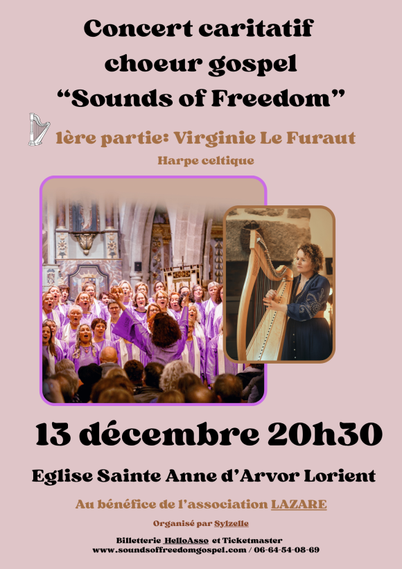 Concert caritatif choeur gospel “Cecile A & Sounds of Freedom”