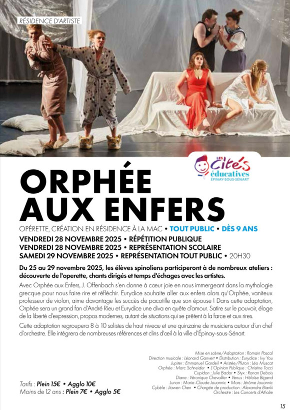 ORPHEE AUX ENFERS, J. OFFENBACH, direction Léonard GANVERT