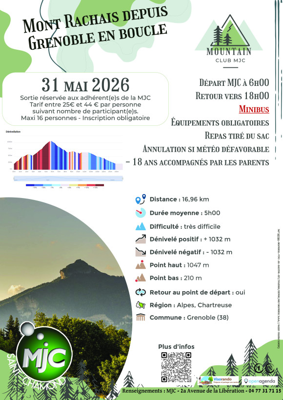 Mont Rachais depuis Grenoble