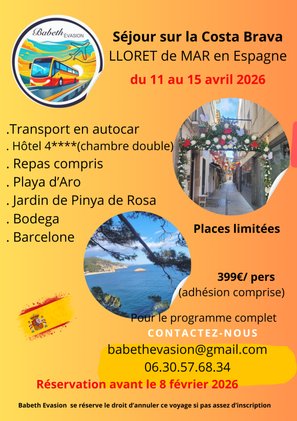 S&eacute;jour Costa Brava 5 jours &agrave; Lloret de Mar