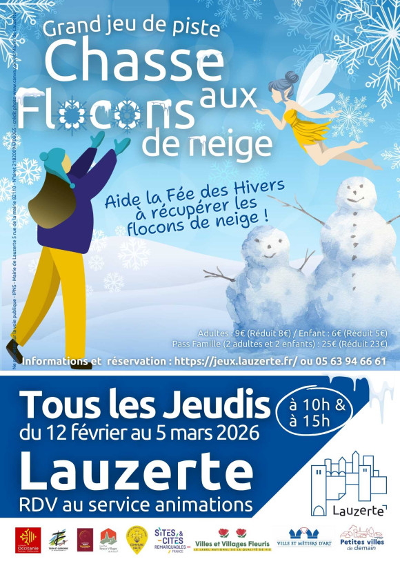 Jeu de piste : chasse aux flocons de neige