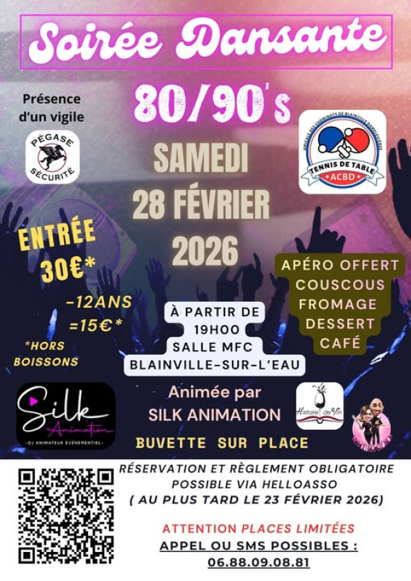 Soir&eacute;e dansante avec repas