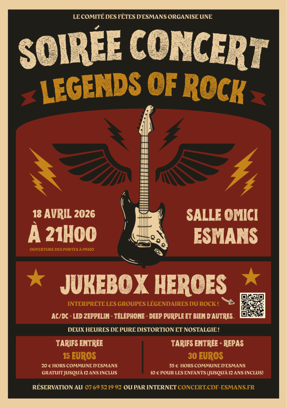 Soirée concert Legends Of Rock