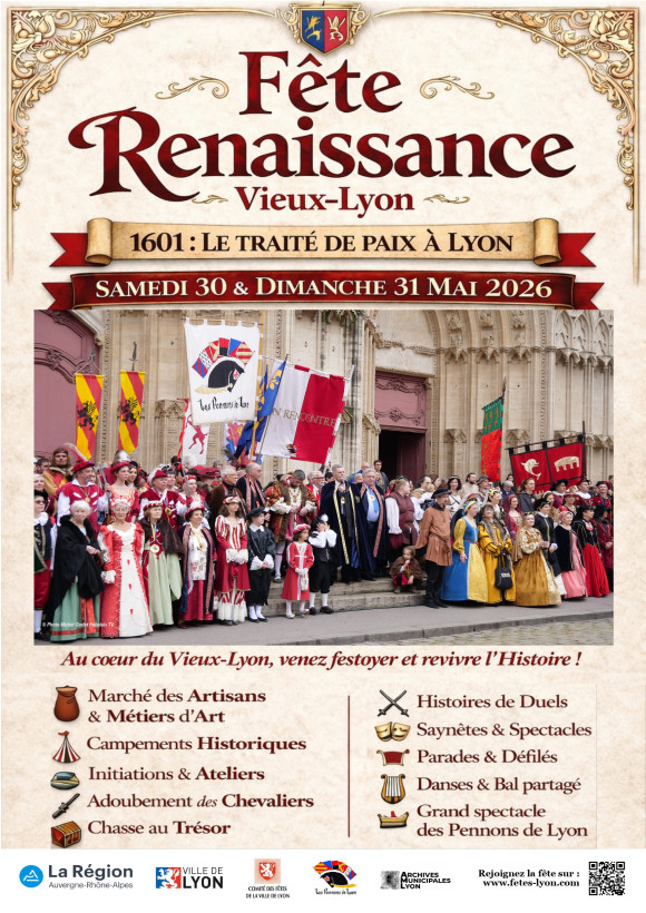 F&ecirc;te Renaissance Vieux-Lyon : 30 et 31 mai 2026