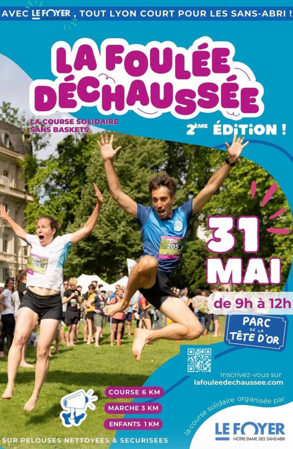 La Foul&eacute;e D&eacute;chauss&eacute;e - 31 mai 2026 Lyon, Parc de la Tete d'Or
