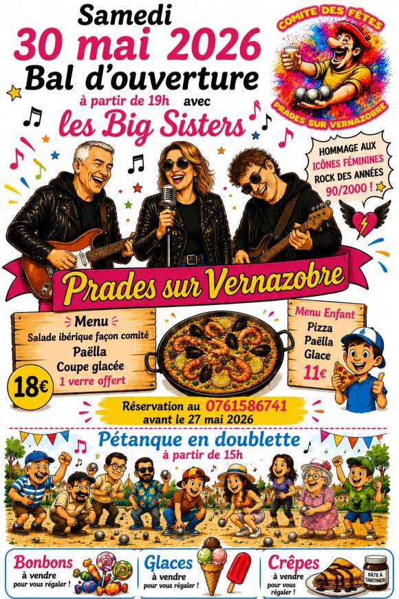 BAL D'OUVERTURE du 30 MAI 2026 AVEC LES BIGS SISTERS