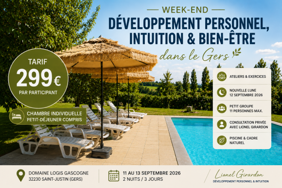 Week-end Voyance, Intuition et D&eacute;veloppement Personnel dans le Gers