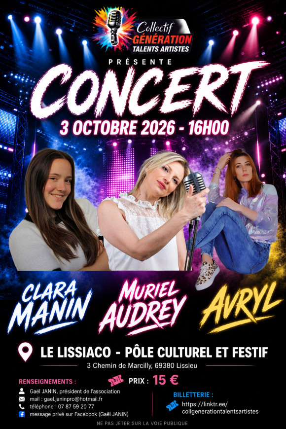 Concert de soutien en faveur de jeunes artistes émergents de la région Rhône-Alpes