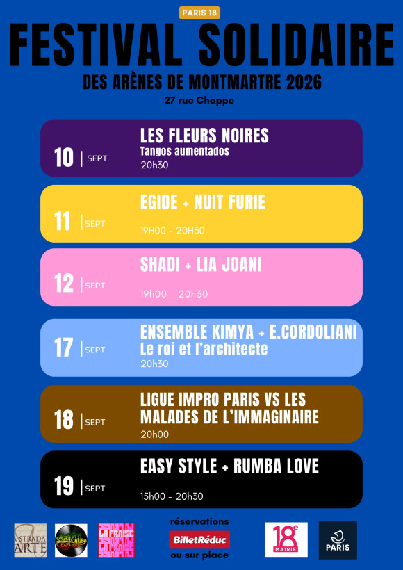 festival solidaire des arènes de Montmartre 2026