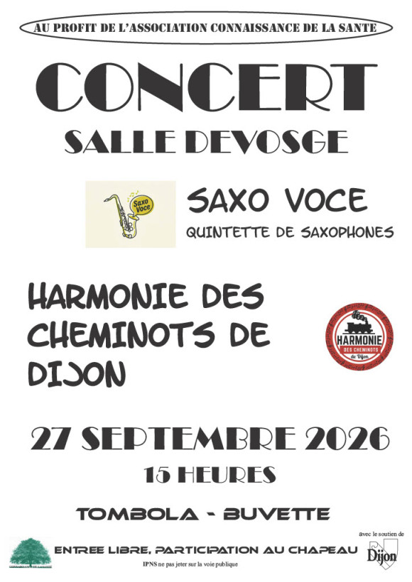 CONCERT SaxoVoce et Harmonie des Cheminots de Dijon